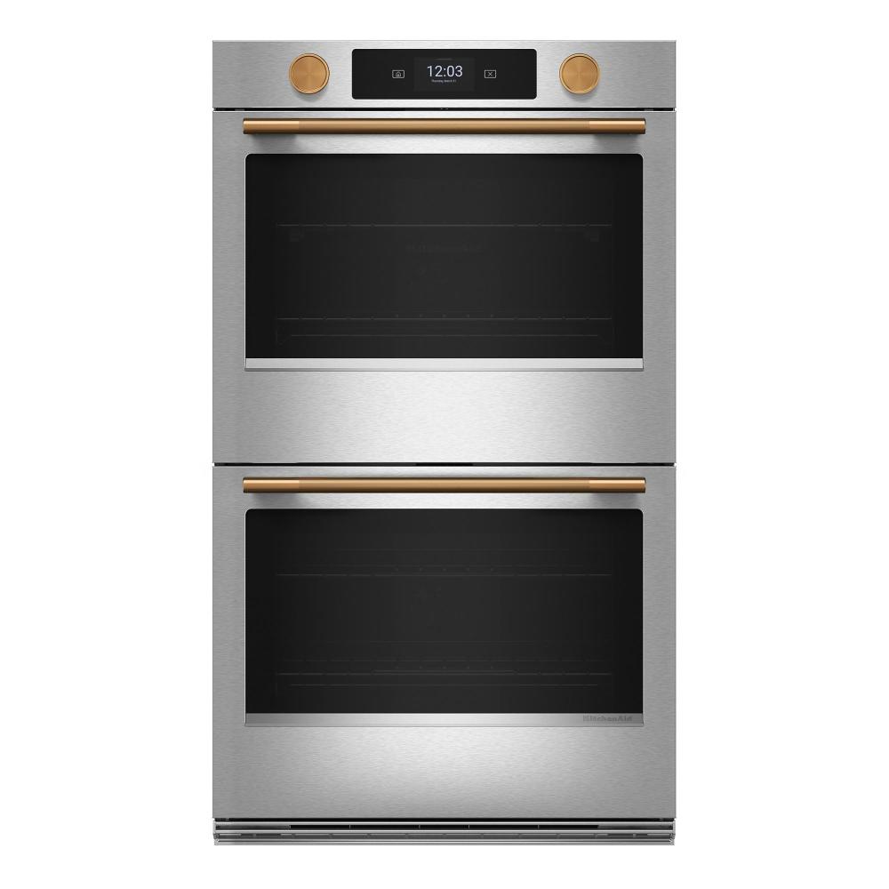 KitchenAid PrintShield™ Stainless 30" Smart Electric Double Wall Oven with Intelligent Cooking Camera (10 Cu. Ft.) - KOED930SPS