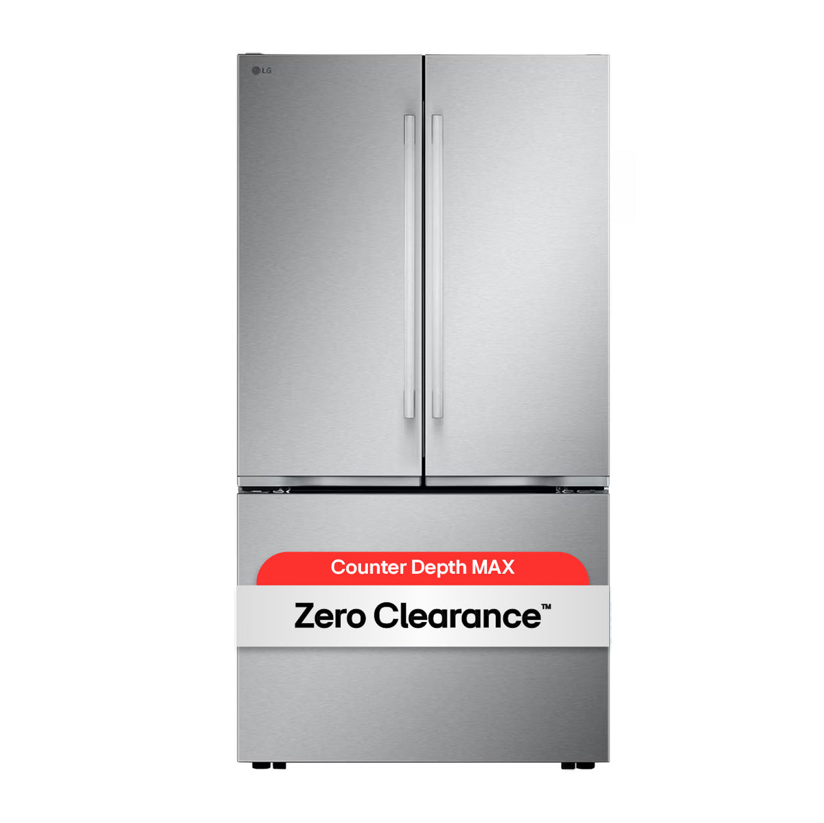 LG 36" 25.1 Cu. Ft. Smudge-Resistant Stainless Steel Counter-Depth MAX 3-Door French Door Refrigerator with Internal Water Dispenser and Ice Maker - LF25BZH42S--