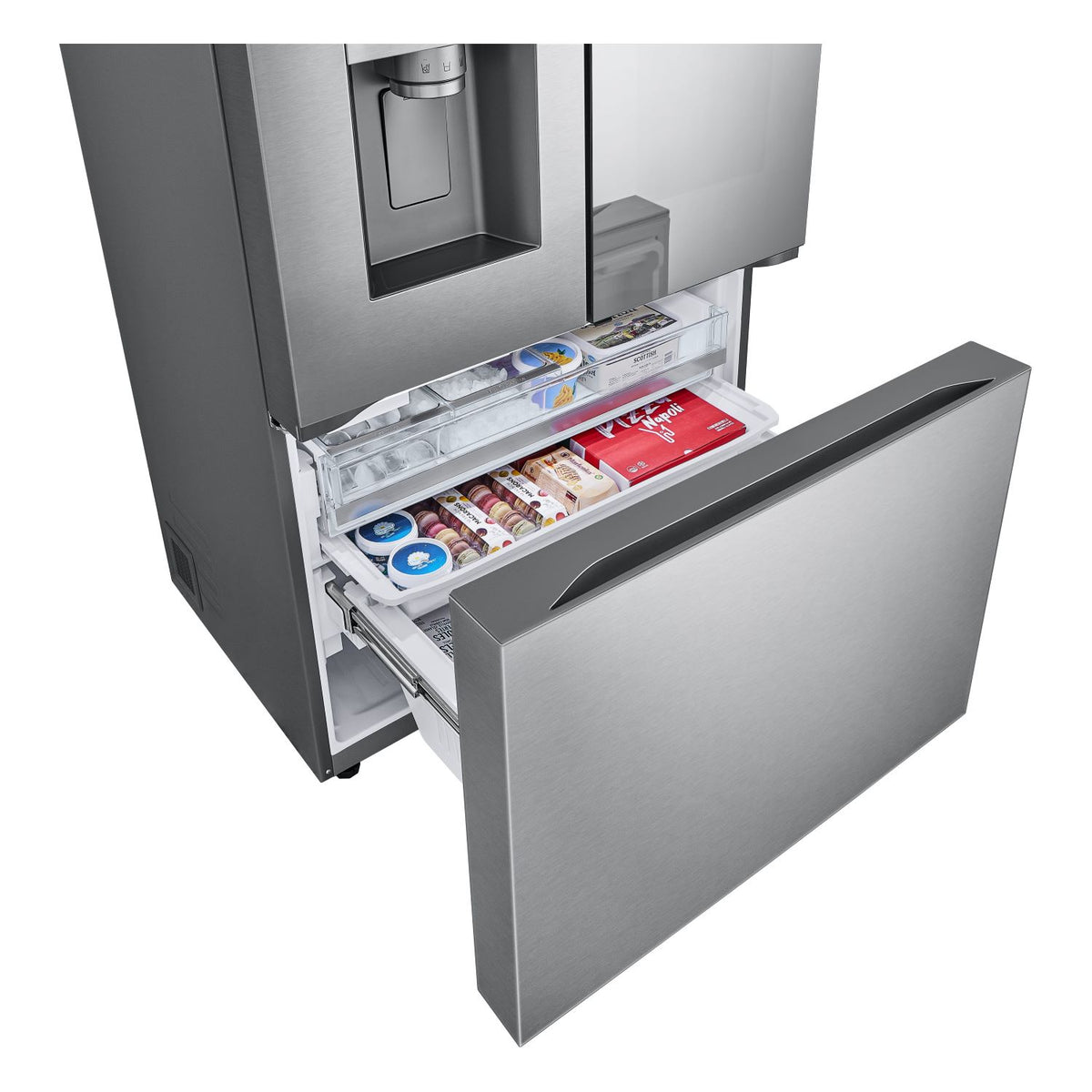 LG 35.75" 31 Cu.Ft. Stainless Steel Smart Mirror InstaView™ Door-in-Door® French Door Refrigerator - LRYKS3106S