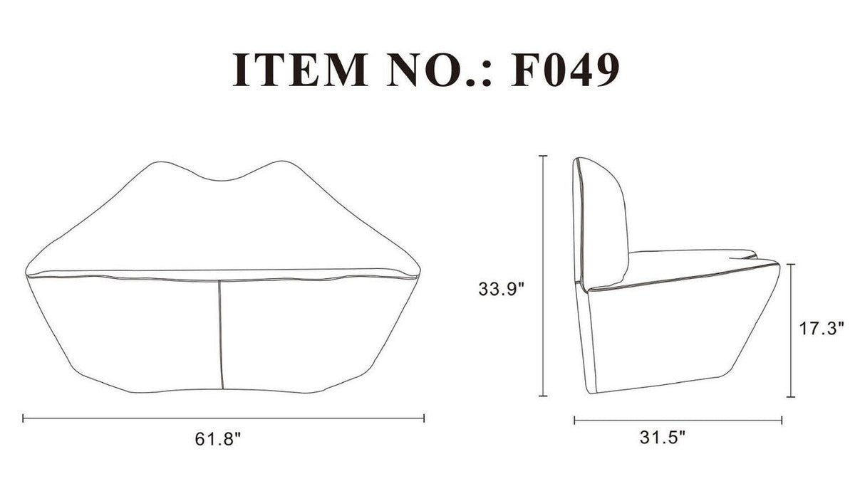 Kaspi Loveseat - Red