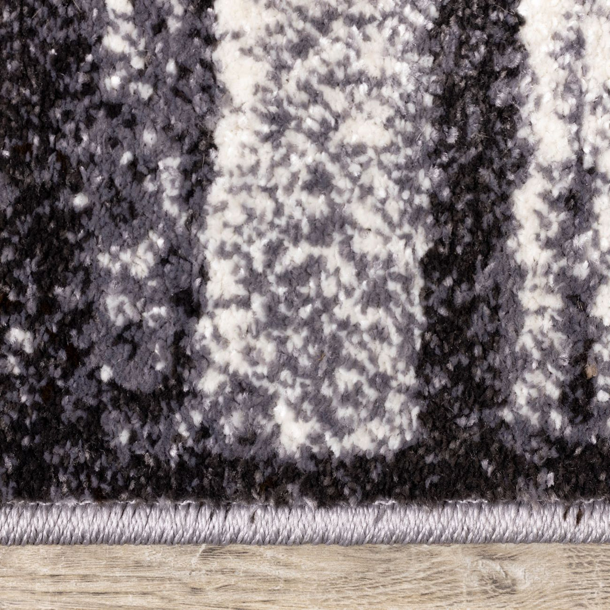 Shadow Drift 5'3" x 7'7" Variegarted Frieze Area Rug - Grey, Cream