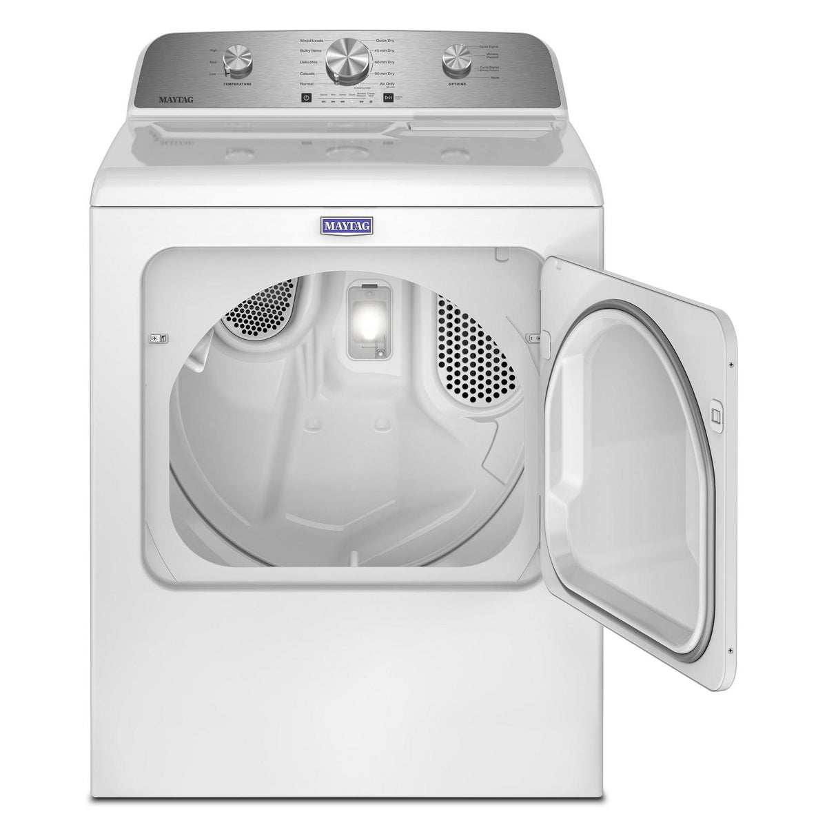 Maytag White Electric Dryer (7.0 Cu. Ft.) with Wrinkle Prevent Option - YMED4205SW