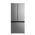 Midea MRF18B4AST stainless steel French door refrigerator with pocket handles and bottom freezer