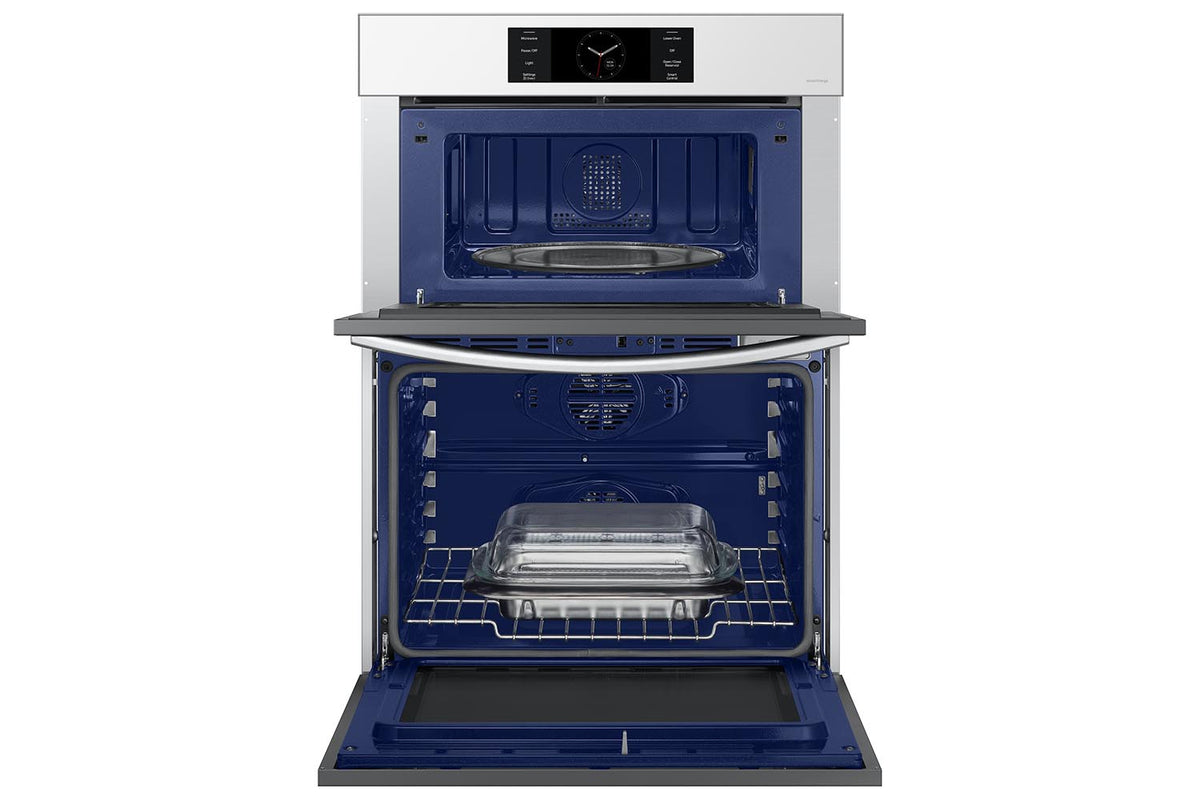 Samsung BESPOKE White Glass Combination Wall Oven (7.0 cu. ft) - NQ70CB700D12AA