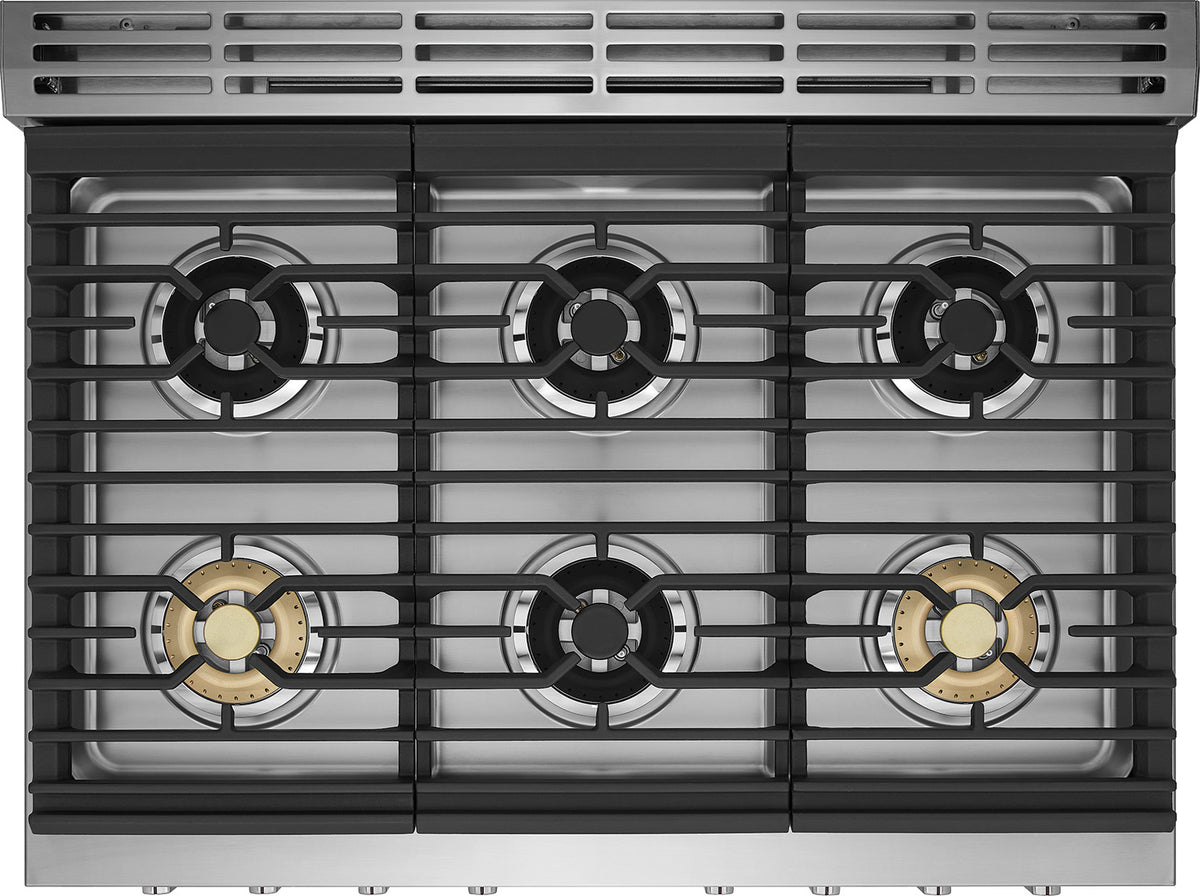 Frigidaire Professional Smudge-Proof Stainless Steel 36" Dual-Fuel Freestanding Range (4.4 Cu. Ft) - PCFD3670AF