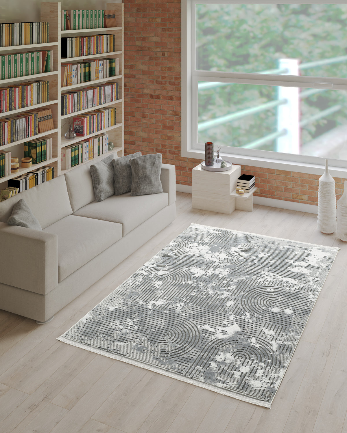 L2 Decor Petra Area Rug 5' x 8' - Dark Grey