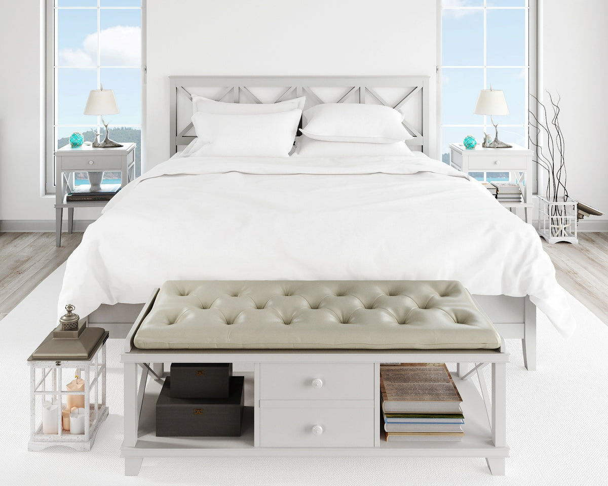 Cotton House 600 Thread Count 100% Egyptian Cotton King Sheet Set - White