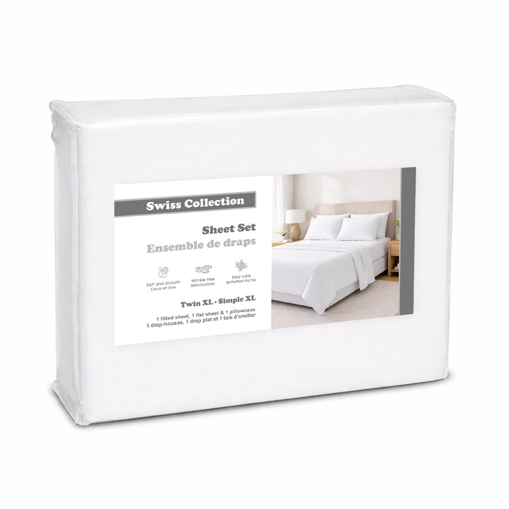Cotton House 100% Cotton Twin XL Sheet Set - White