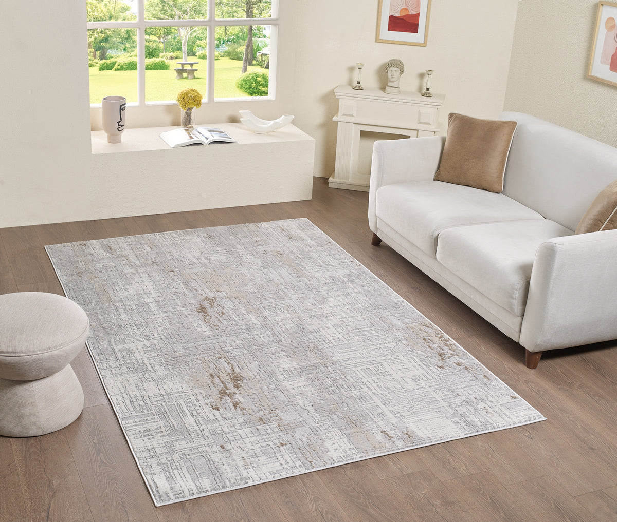 L2 Decor Symphony Area Rug 7' x 10' - Grey, Grey