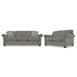 Duffield Sofa and Loveseat Set - Sutton Charcoal