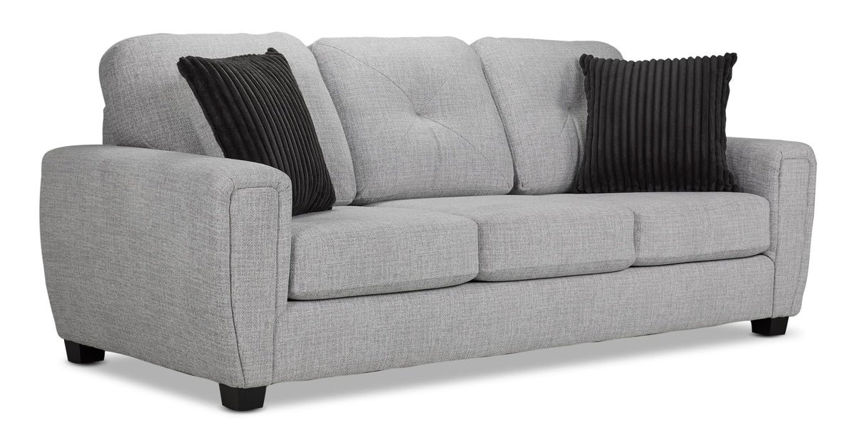Carolina Sofa, Loveseat and Chair Set - Light Grey