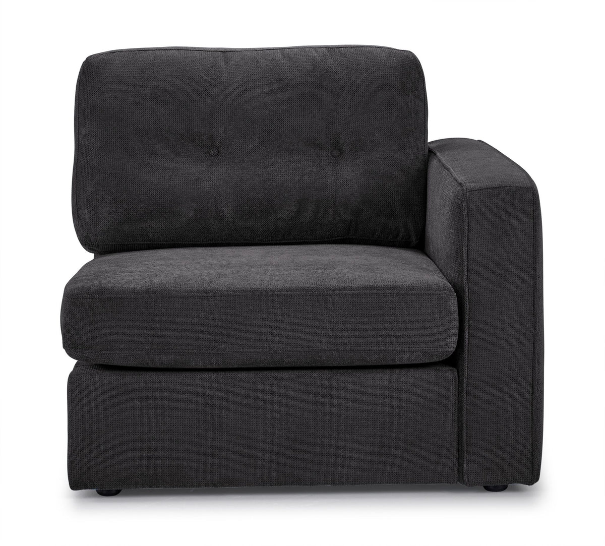 Feeling Connected - Connex 3-Piece Modular Chair with Storage Console - Dark Grey