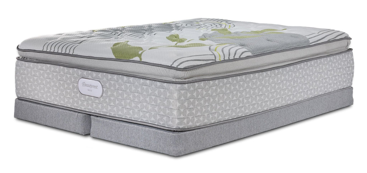 Beautyrest Max+ Essence Euro Top Luxury Firm King Mattress and Low Profile Split Boxspring Set