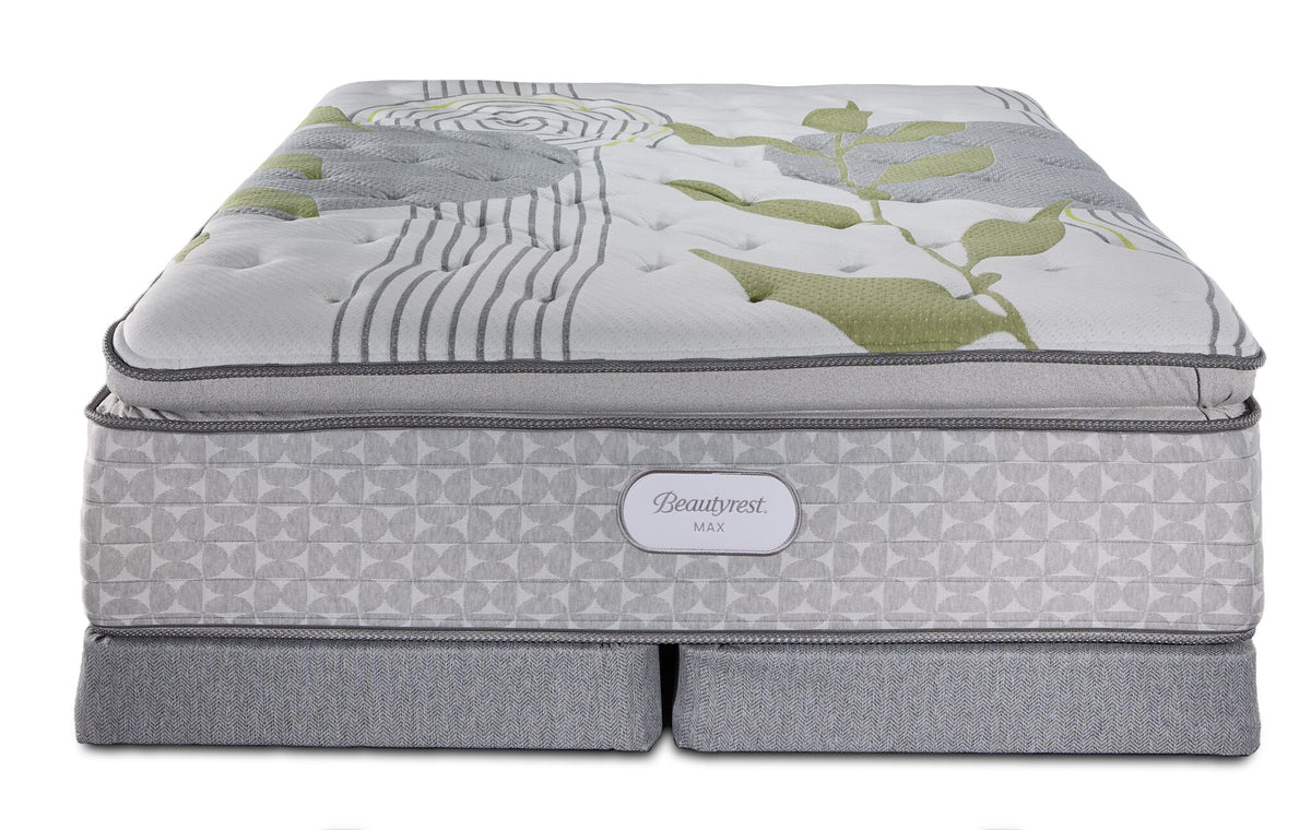 Beautyrest Max+ Essence Euro Top Luxury Firm King Mattress and Low Profile Split Boxspring Set