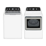 GE White Top Load Washer (4.9 Cu. Ft.) & Gas Dryer with SaniFresh Cycle (7.2 cu.ft.) - GTW491BMRWS/GTD49GBMRWS