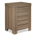 Great Falls 23.5" Cabinet - Grey with wood-grain finish, slatted front door and sturdy square legs
