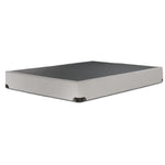 Kingsdown 30 x 80 split boxspring with white boucle sides and black support surface