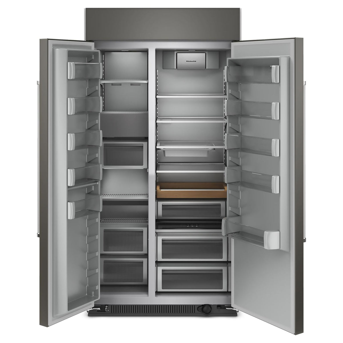 KitchenAid 40.75" 25.5 Cu. Ft. Panel-Ready Built-In Side-by-Side Refrigerator - KBSN702MPA