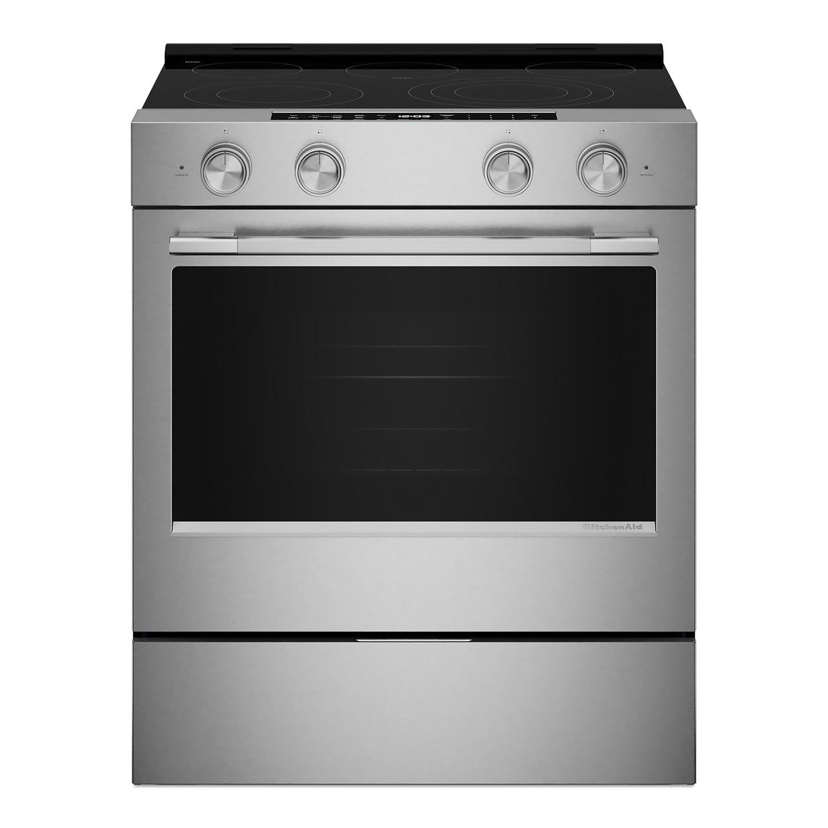 KitchenAid PrintShield Stainless Slide-in Electric Convection Range (5.3 cu.ft.) - YKSES330SPS