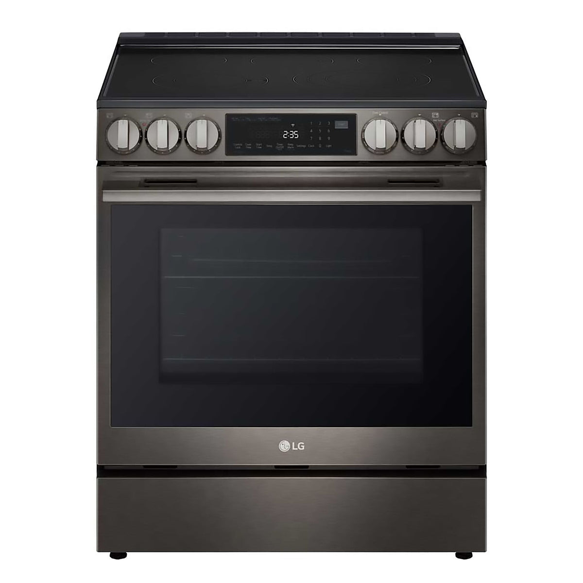 LG Smudge Resistant Black Stainless Steel Smart Electric Slide-In Range with Air Sous Vide (6.3 Cu.Ft) - LSEL6335ZE