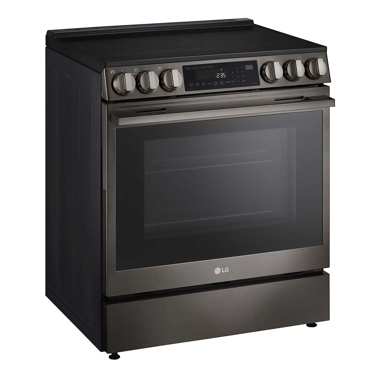 LG Smudge Resistant Black Stainless Steel Smart Electric Slide-In Range with Air Sous Vide (6.3 Cu.Ft) - LSEL6335ZE