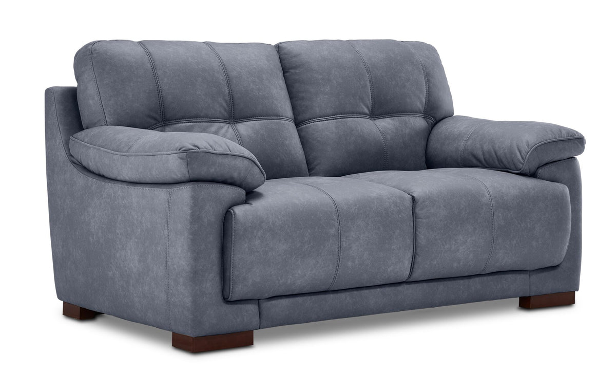 Modena Sofa and Loveseat Set - Blue