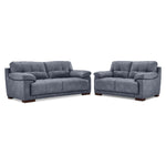 Modena Sofa and Loveseat Set - Blue