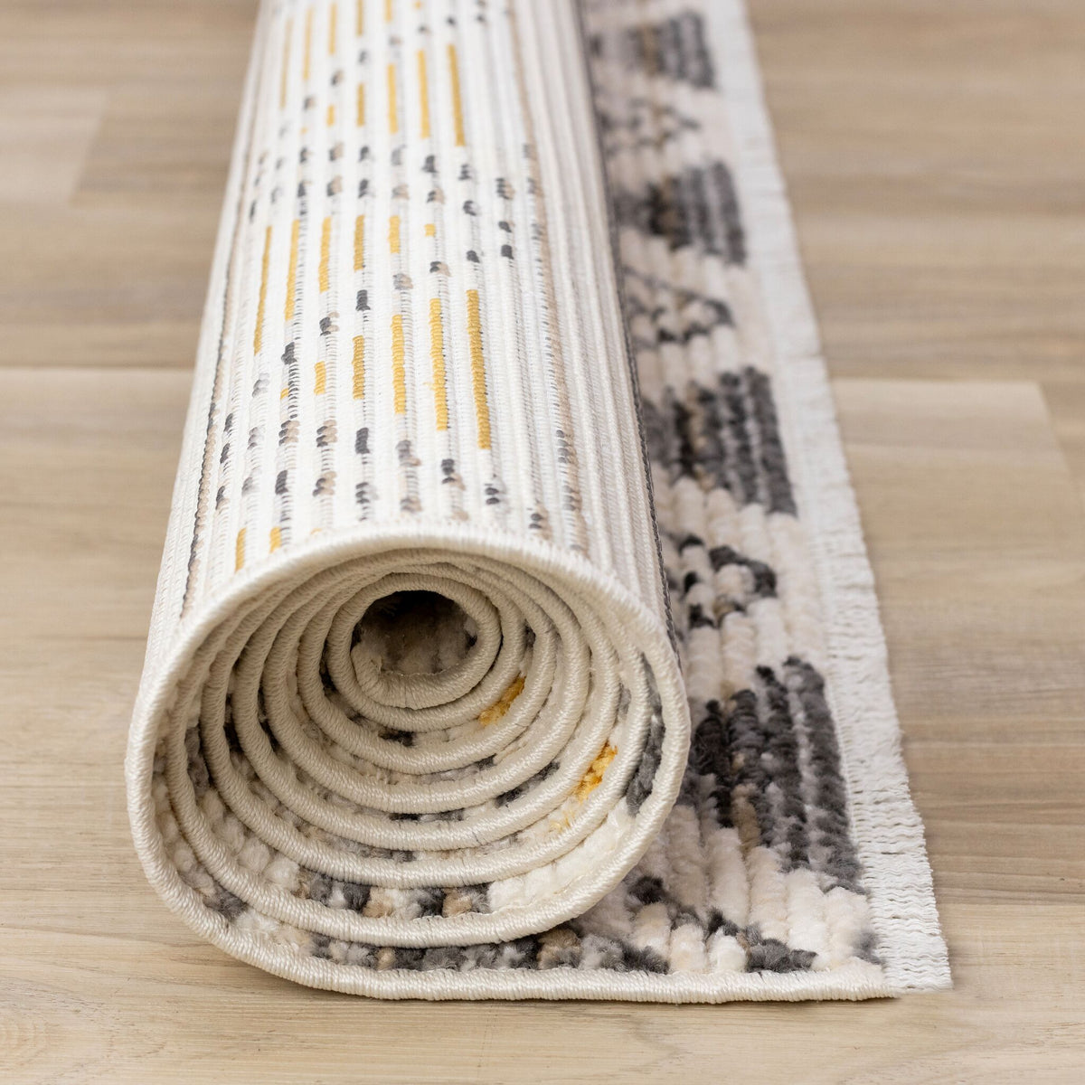 Golden Peaks 7'10" x 10'6" Tribal Area Rug - Grey, Yellow