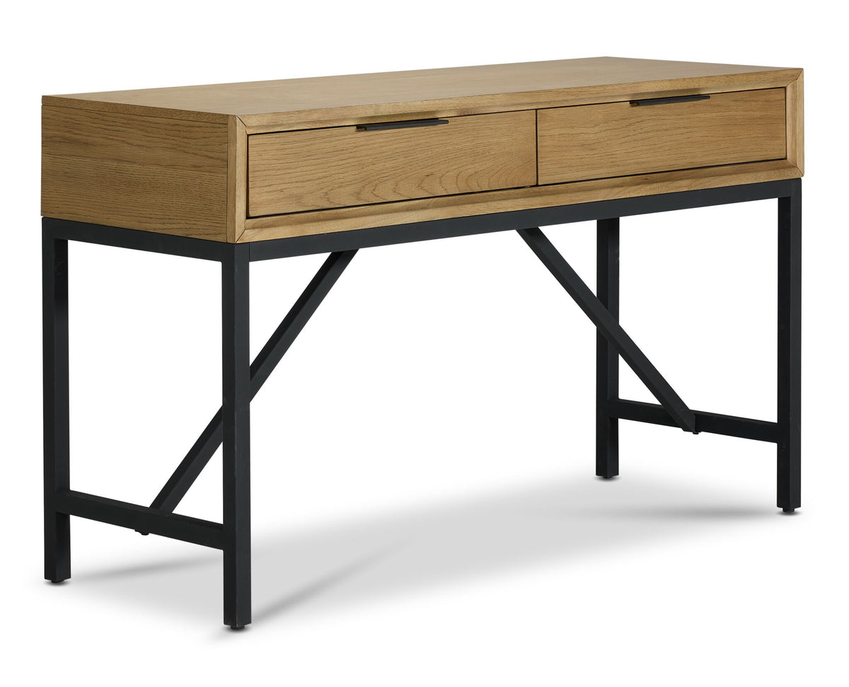 Feeling Connected - Newport 52" Sofa Table - Oak and Black