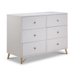 Delta Children Nico 6 Drawer Dresser - Bianca White, Natural