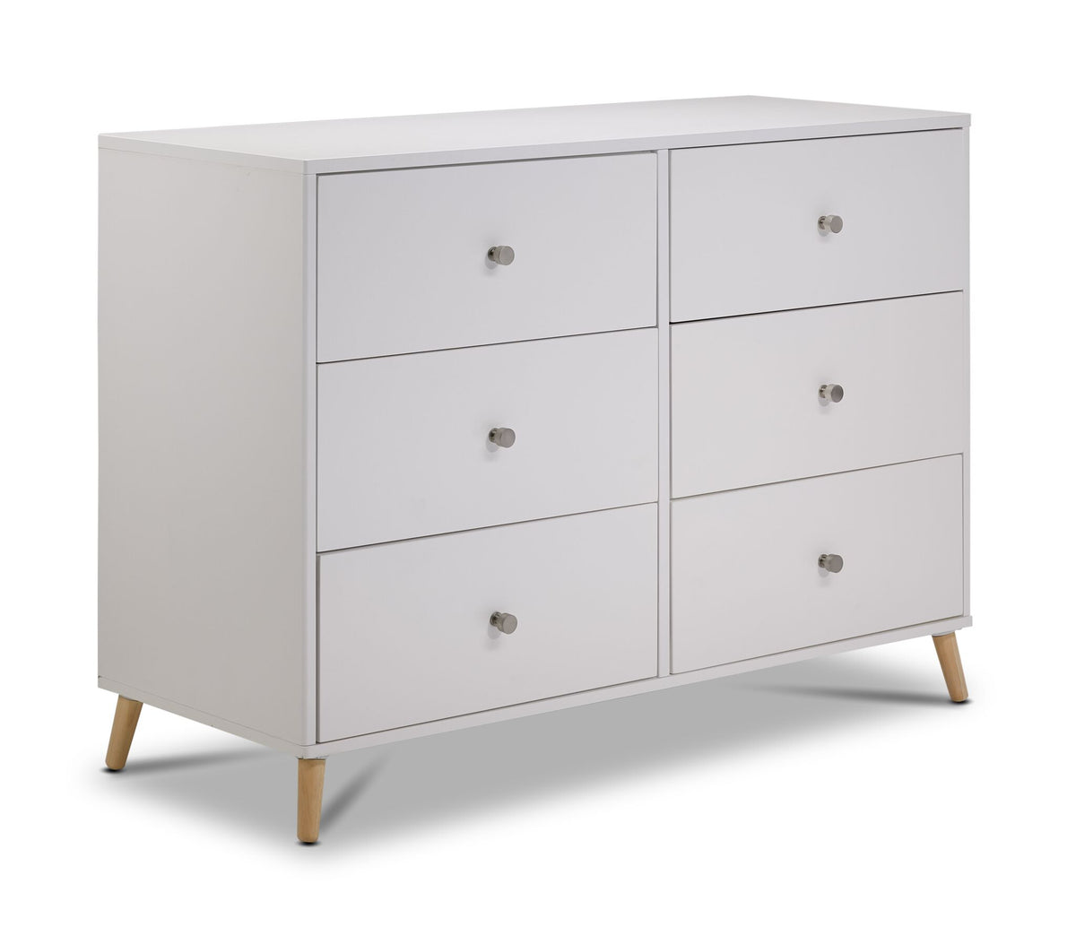 Delta Children Nico 6 Drawer Dresser - Bianca White, Natural