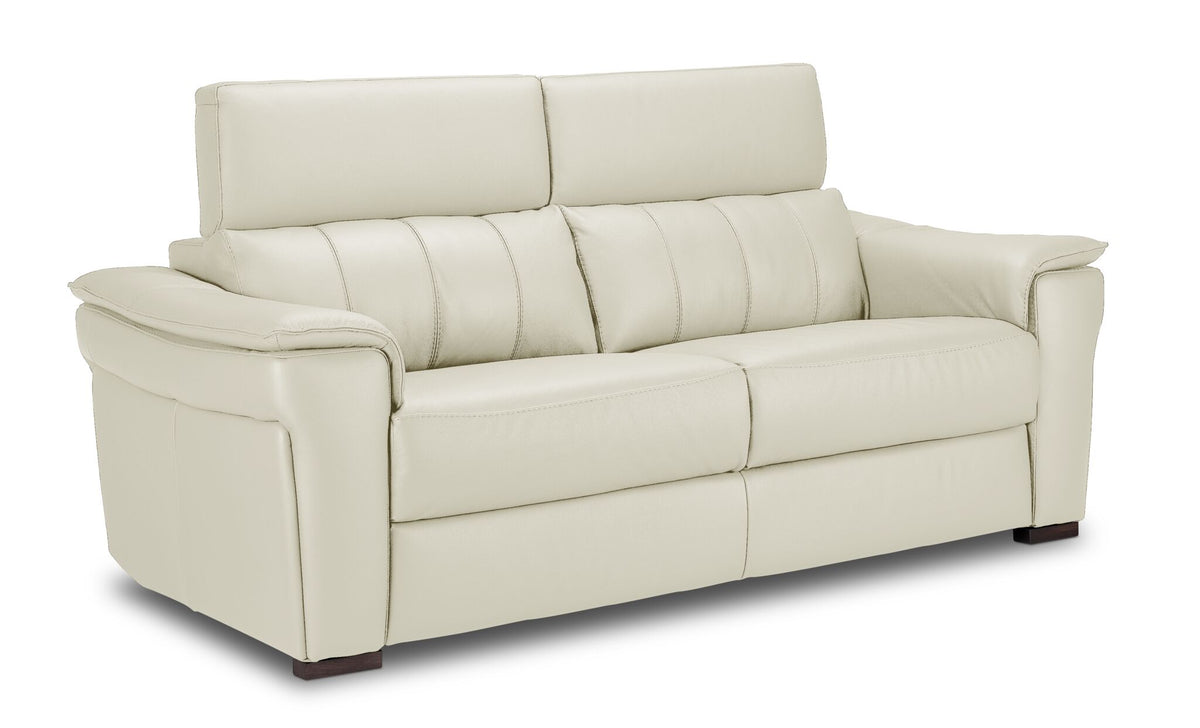 Orlando-Ray Leather Sofa and Chair Set - White