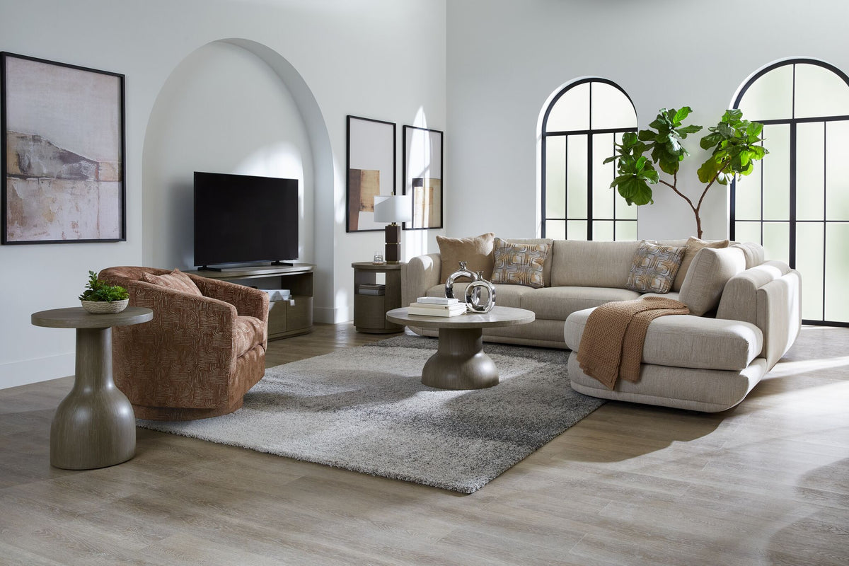 Fresh Perspective 5' x 8' Area Rug - Light Brown and Cream