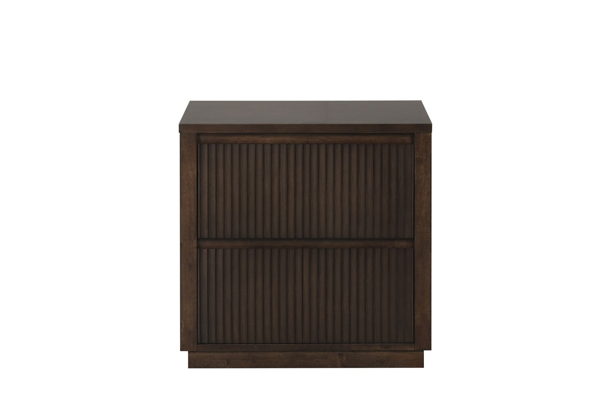 Reed Night Table - Dark Walnut