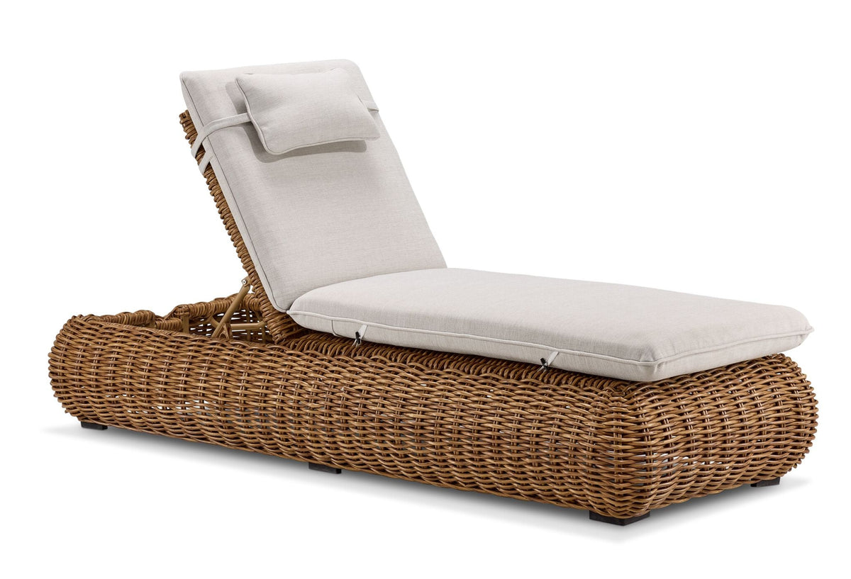 Salina Outdoor Lounger - Brown