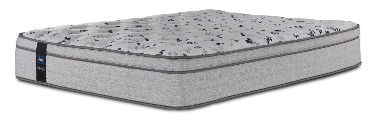 Sealy Comfort Series 2 Twin medium mattress with quilted grey Euro top and textured side panels