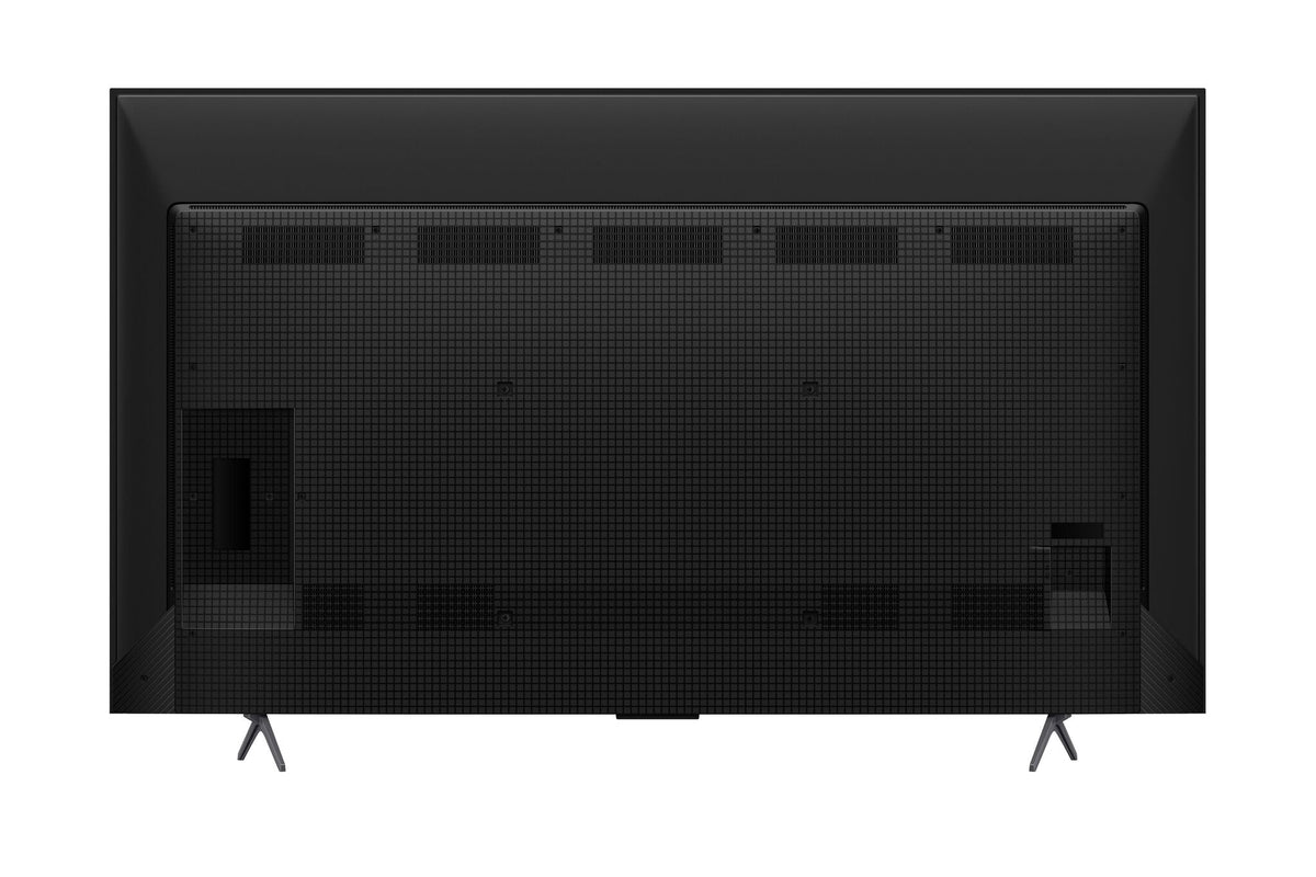 Back panel of TCL 55-inch 4K Smart TV showing textured housing and stand legs