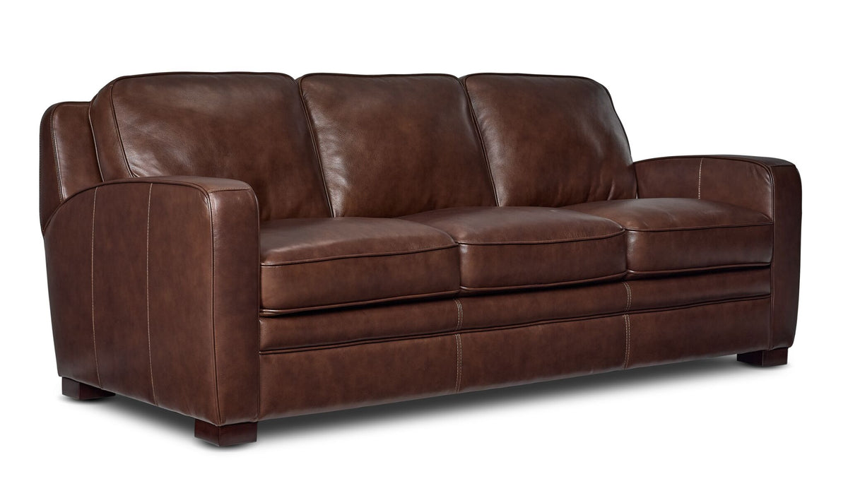 Wilmington Leather Sofa and Loveseat Set - Dark Brown