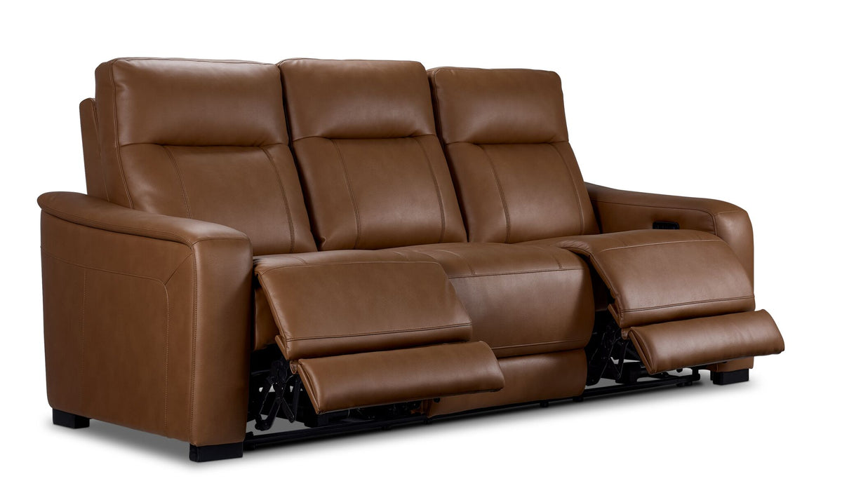 In Harmony - Zeppelin Power Reclining Sofa - Tan