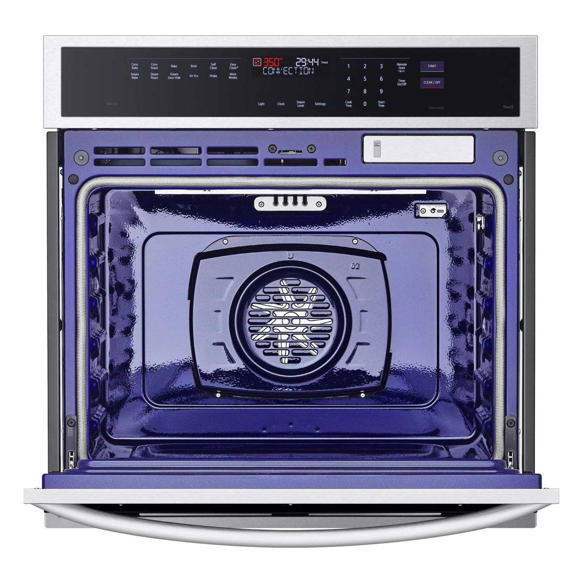 LG Stainless Steel 29.75" Smart Single Wall Oven with
True Convection, InstaView®, Air Fry and
Steam Sous Vide (4.7 Cu. Ft.) - WSEP4727F