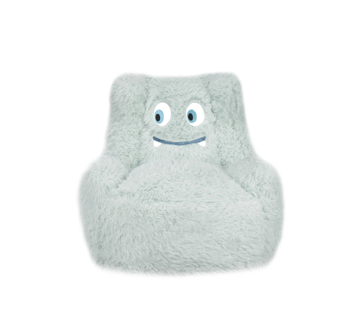 Parker kids mint green plush chair front view