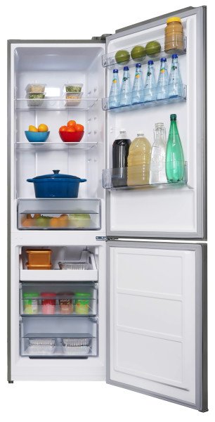 Danby 23.75" 10 Cu. Ft. Stainless Steel Compact Bottom-Freezer Refrigerator - DBMF100B1SLDB