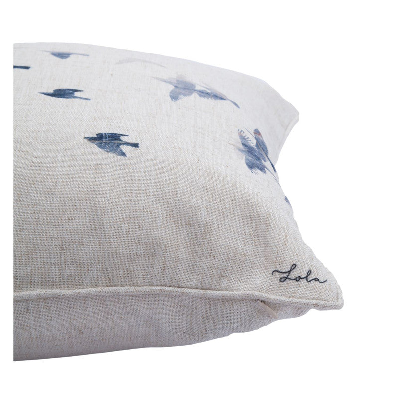 Flight Pillow Decorative Cushion - White/Blue