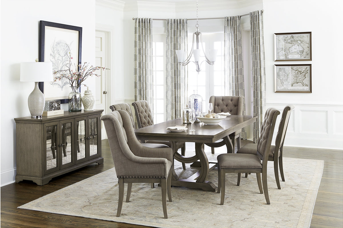 Cleopatra 7-Piece Extendable Dining Set - Oak
