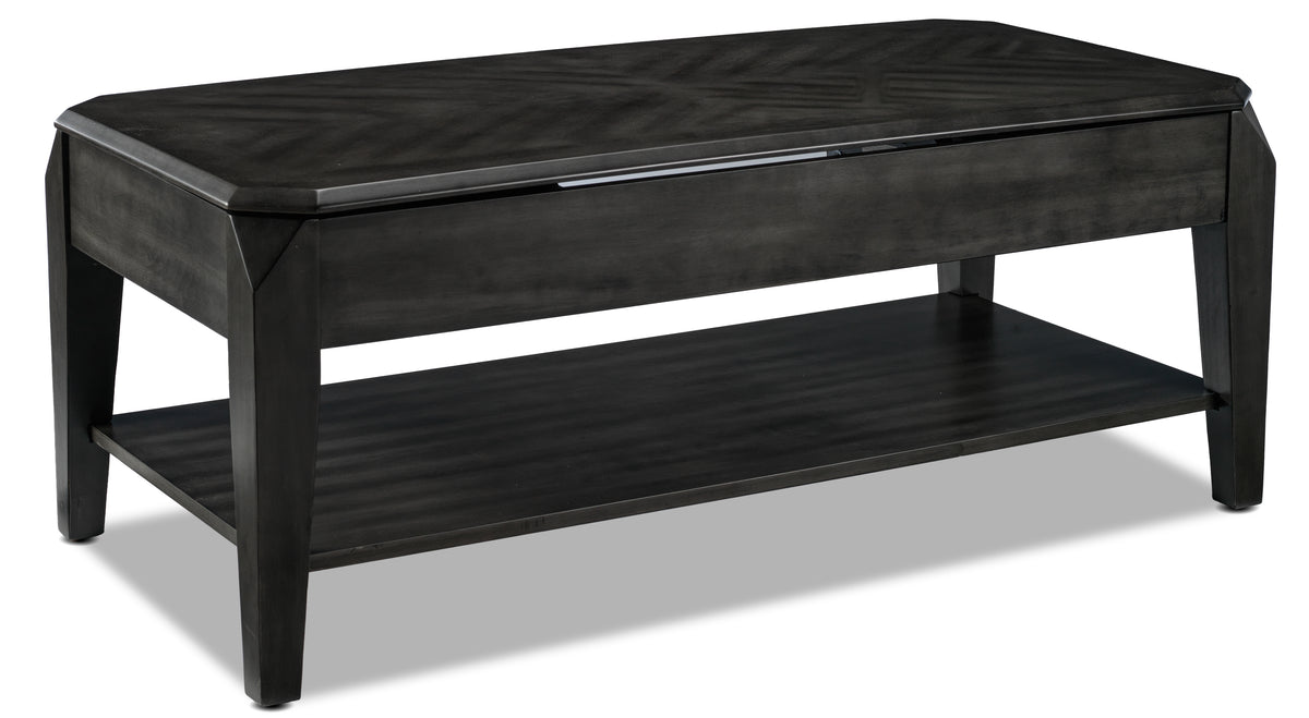 Lennox 47" Lift-Top Coffee Table - Dark Grey