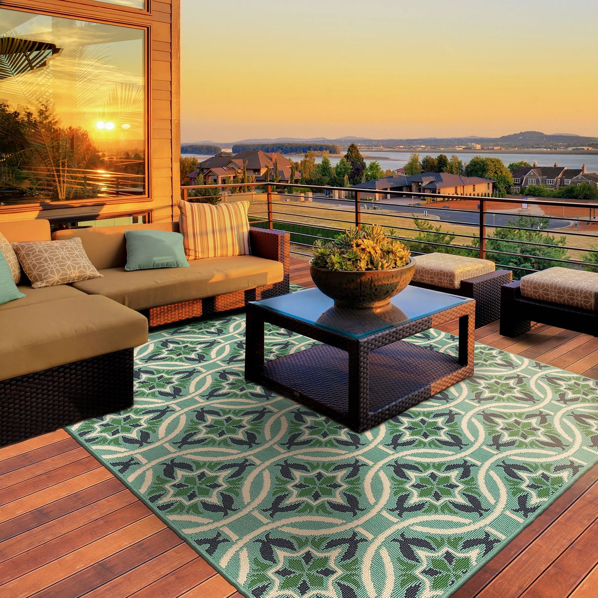 Sarasota 5868L Floral Indoor/Outdoor Area Rug (8'6" x 13')