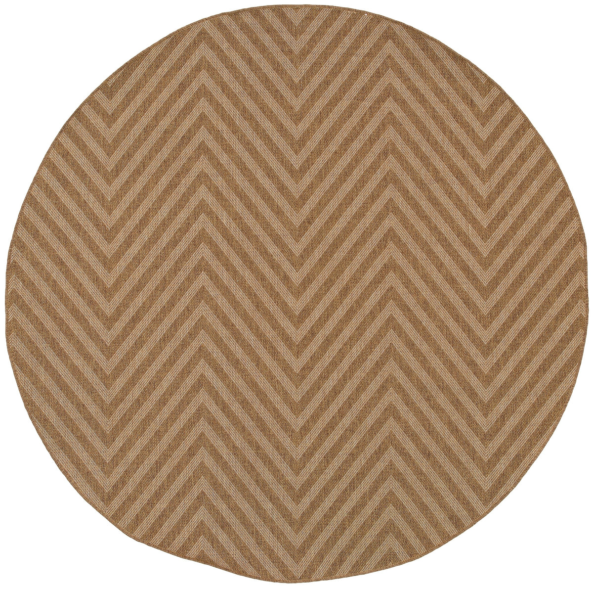 Cafe 1330X Chevron Indoor/Outdoor Area Rug (7'10" Round)