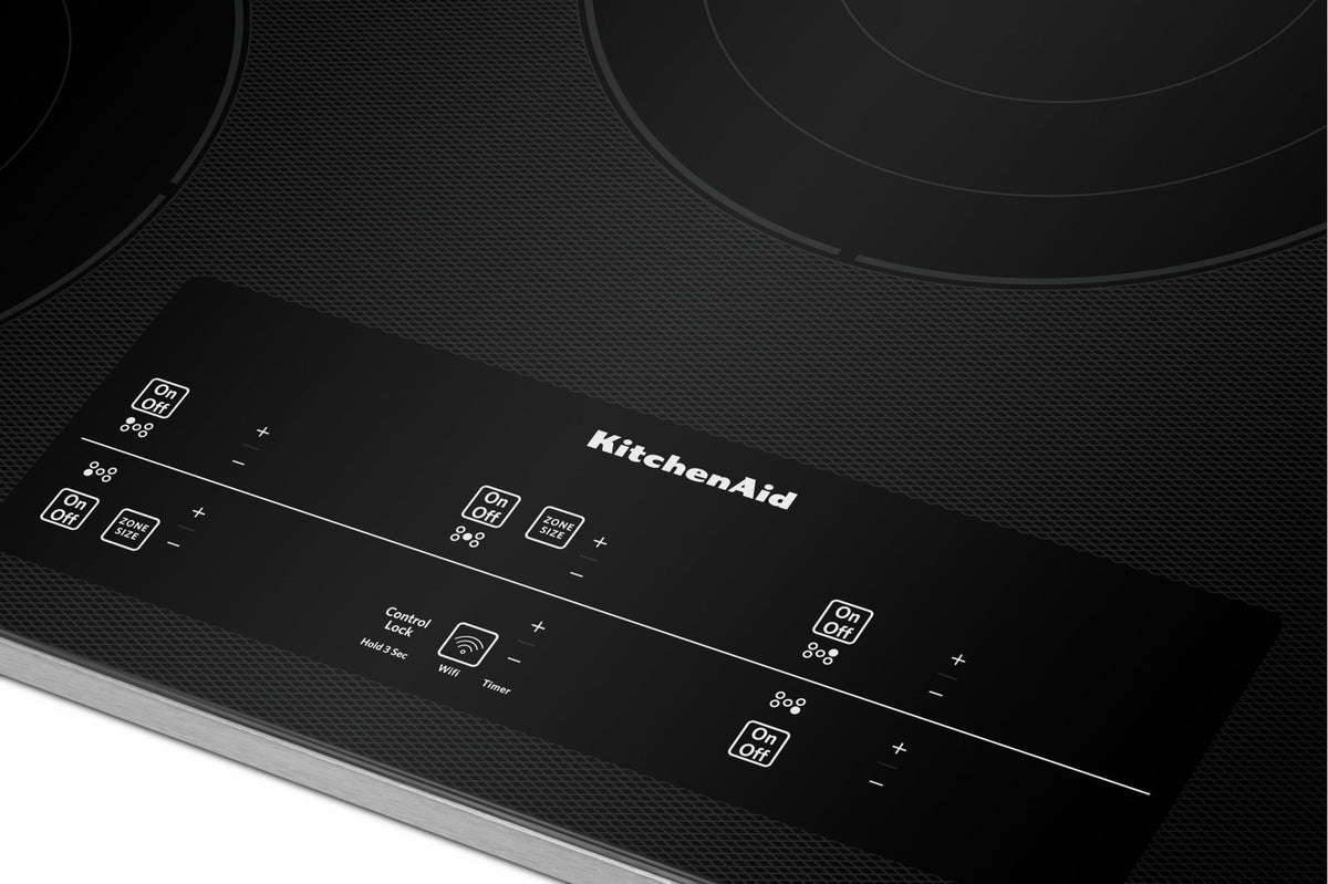 KitchenAid Stainless Steel 36" Smart Electric Cooktop - KCES956HSS