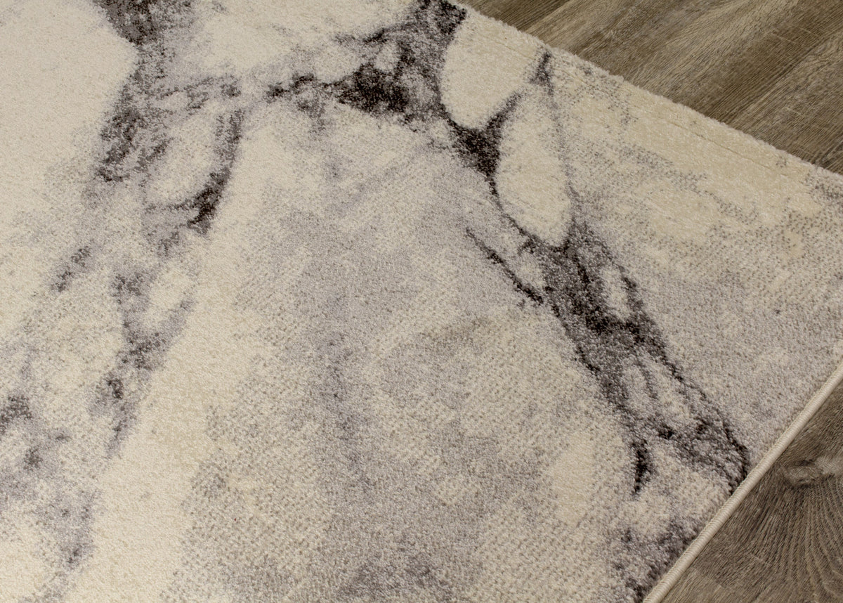 Mirza Marble Profile Area Rug - 5' X 8' - Cream/Grey