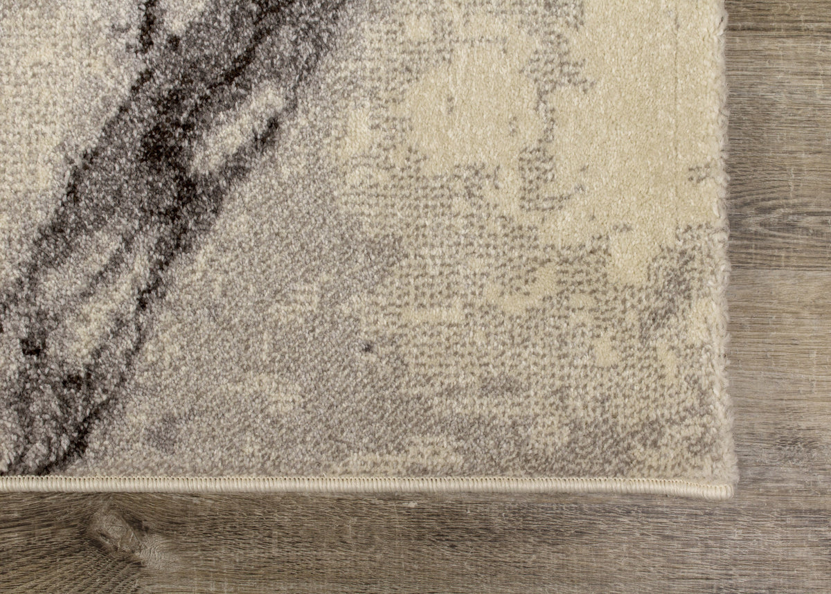 Mirza Marble Profile Area Rug - 5' X 8' - Cream/Grey